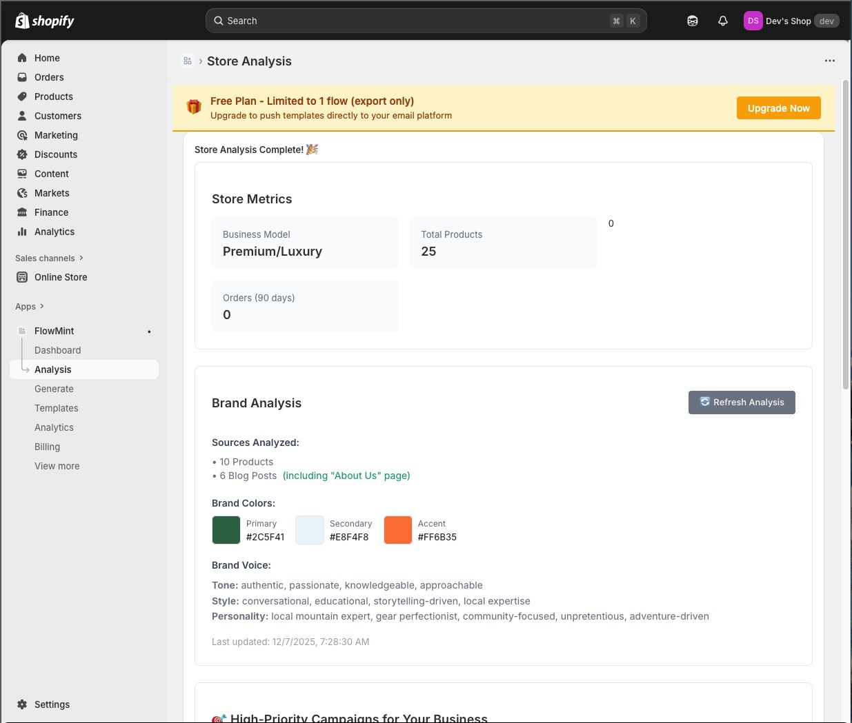 FlowMint - Screenshot